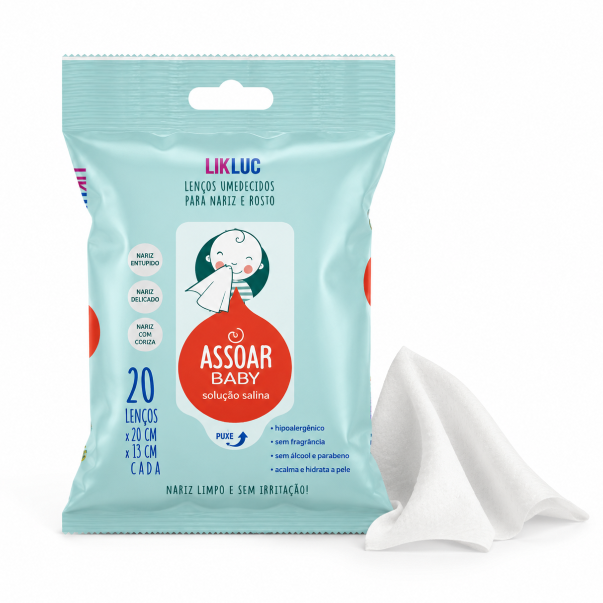 Lenço Umedecido Hipoalergênico para Bebê - Assoar Baby