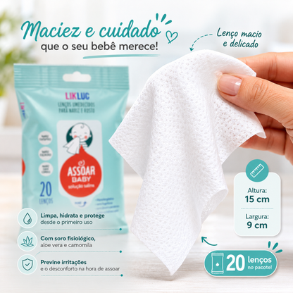 Lenço Umedecido Hipoalergênico para Bebê - Assoar Baby