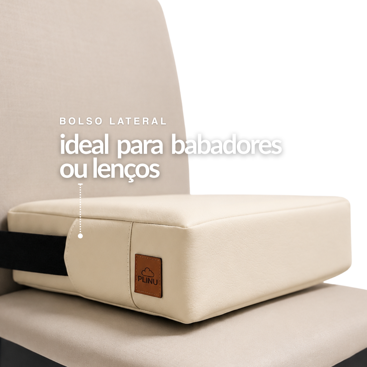 Assento de Alimentação e Elevação Quadrado Infantil - Offwhite