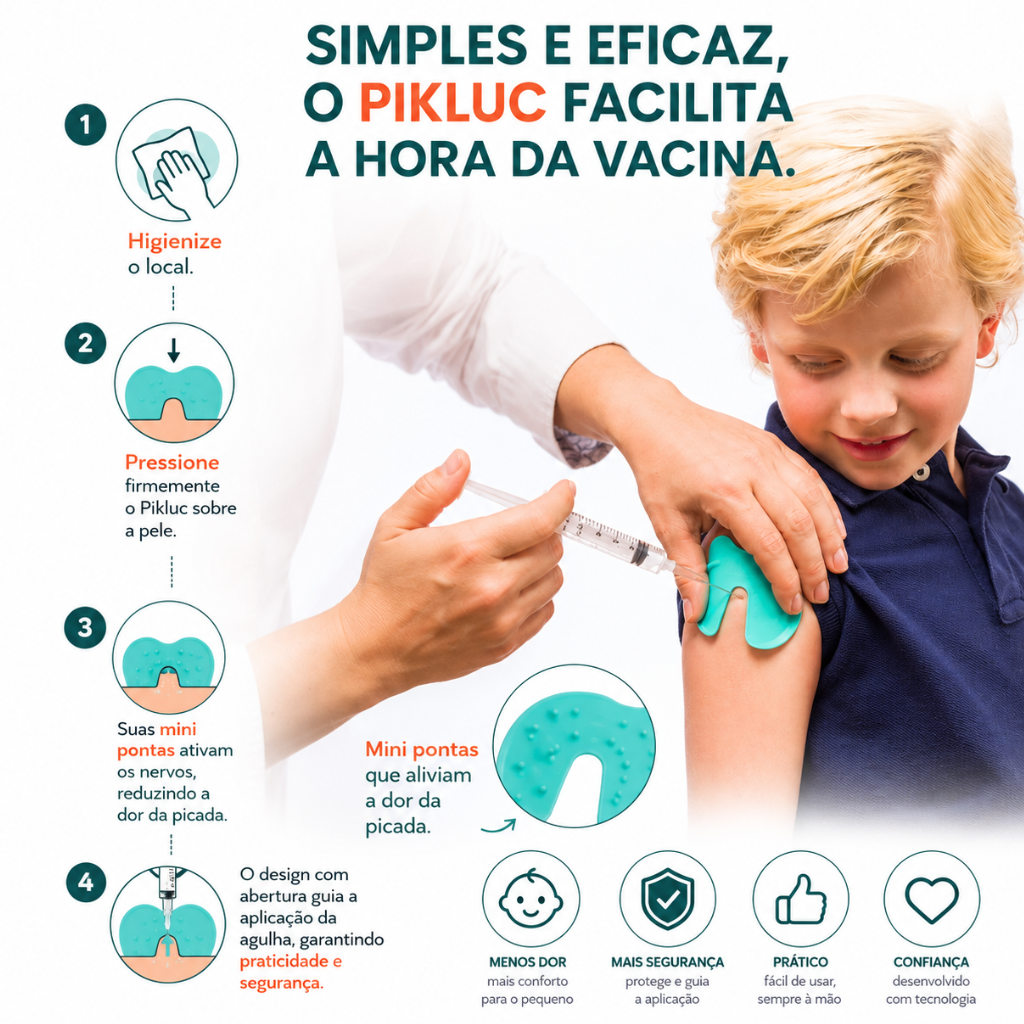 Aparelho para Alívio da Dor na Hora da injeção Bebê - Pikluc