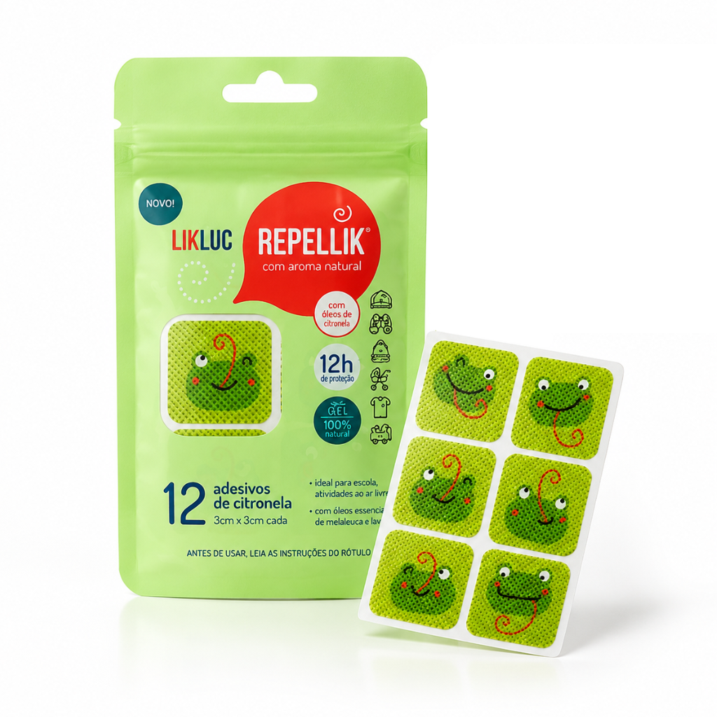 Adesivos de Citronela Repelente Mosquitos Cartela 12 unidades - Repellik