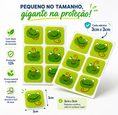 Adesivos de Citronela Repelente Mosquitos Cartela 12 unidades - Repellik
