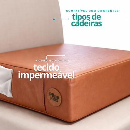 Assento de Alimentação e Elevação Quadrado Infantil - Caramelo