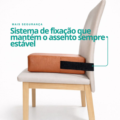 Assento de Alimentação e Elevação Quadrado Infantil - Caramelo
