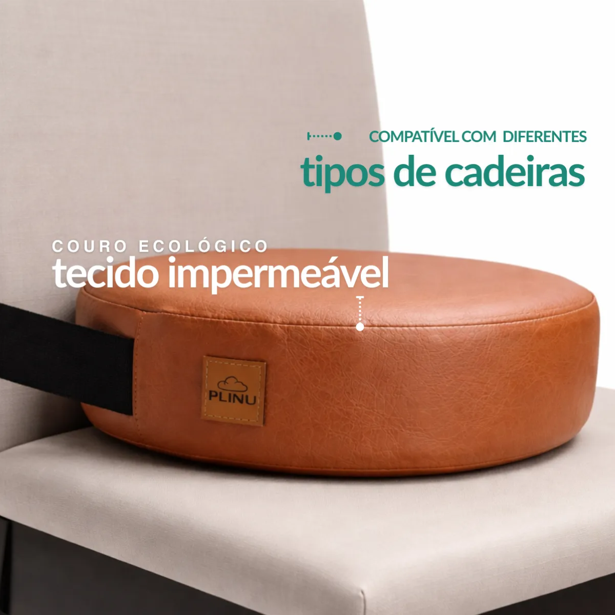 Assento e Cinto de Elevação Infantil - Redondo Caramelo