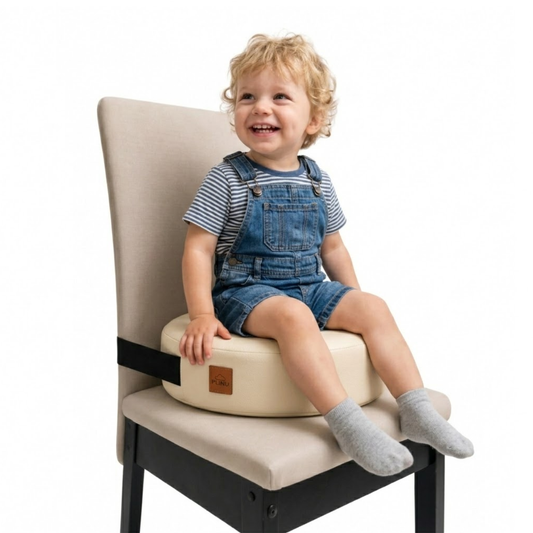 Assento de Alimentação e Elevação Redondo Infantil - Offwhite