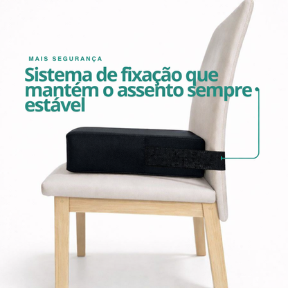 Assento de Alimentação e Elevação Quadrado Infantil - Preto