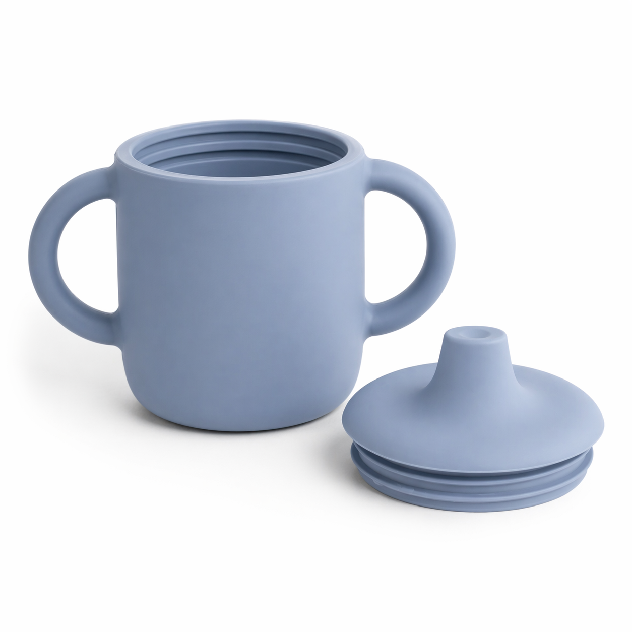 Copo c/alça Infantil em Silicone Azul